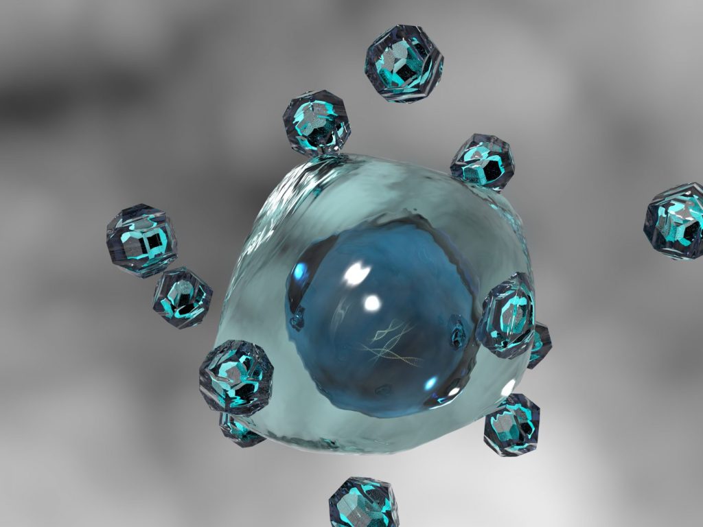 An illustration of nanoparticles