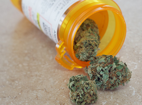 Marijuana in a prescription bottle