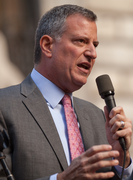 New York City Mayor Bill de Blasio (c) John Case via Wikipedia