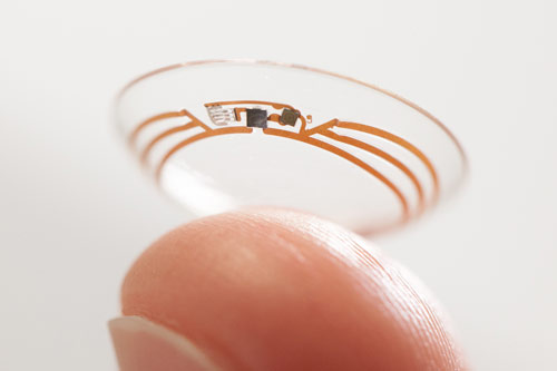A prototype of a smart contact lens. [© Google]