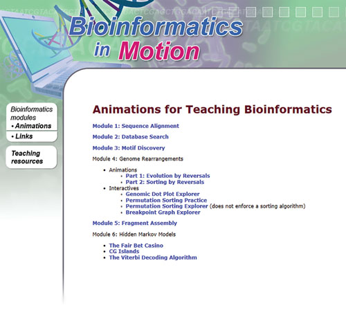 Bioinformatics in Motion