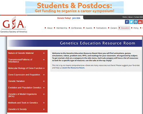 Genetics Education Resource Room