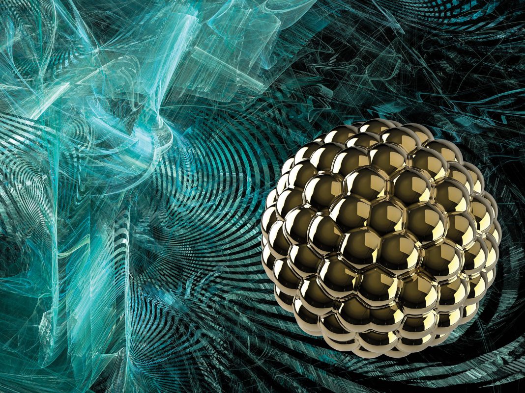 A computer illustration of a nanoparticle.