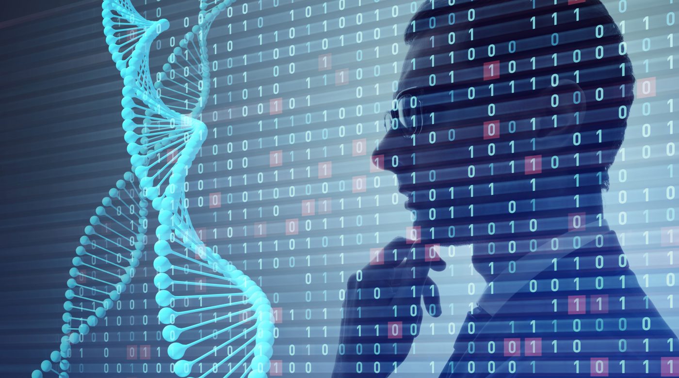 Genetic Engineering Digital Tech Concept