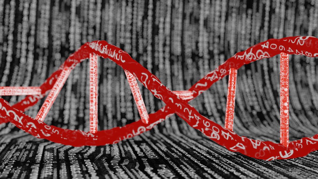 Bioinformatics biotechnology concept of DNA