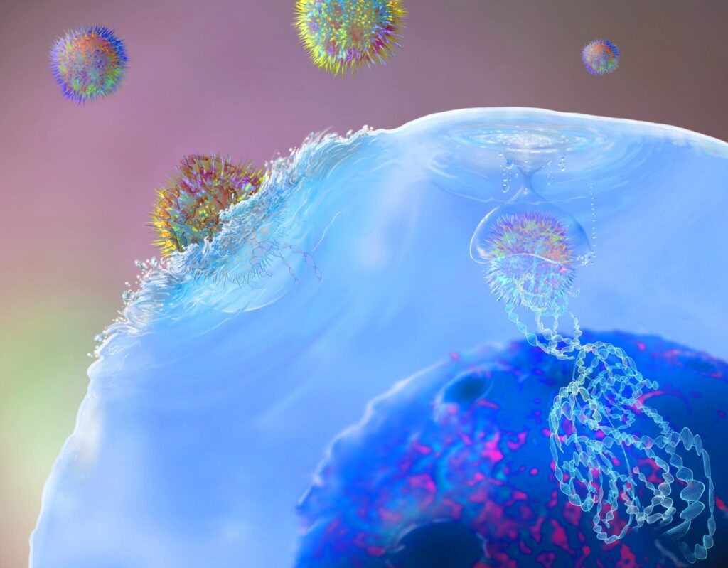 CAR T cell immunotherapy, illustration