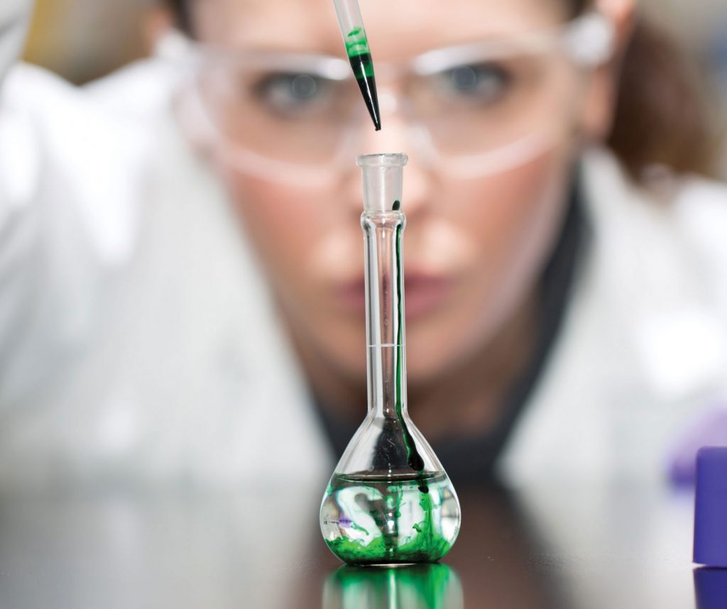 Woman in SC Labs