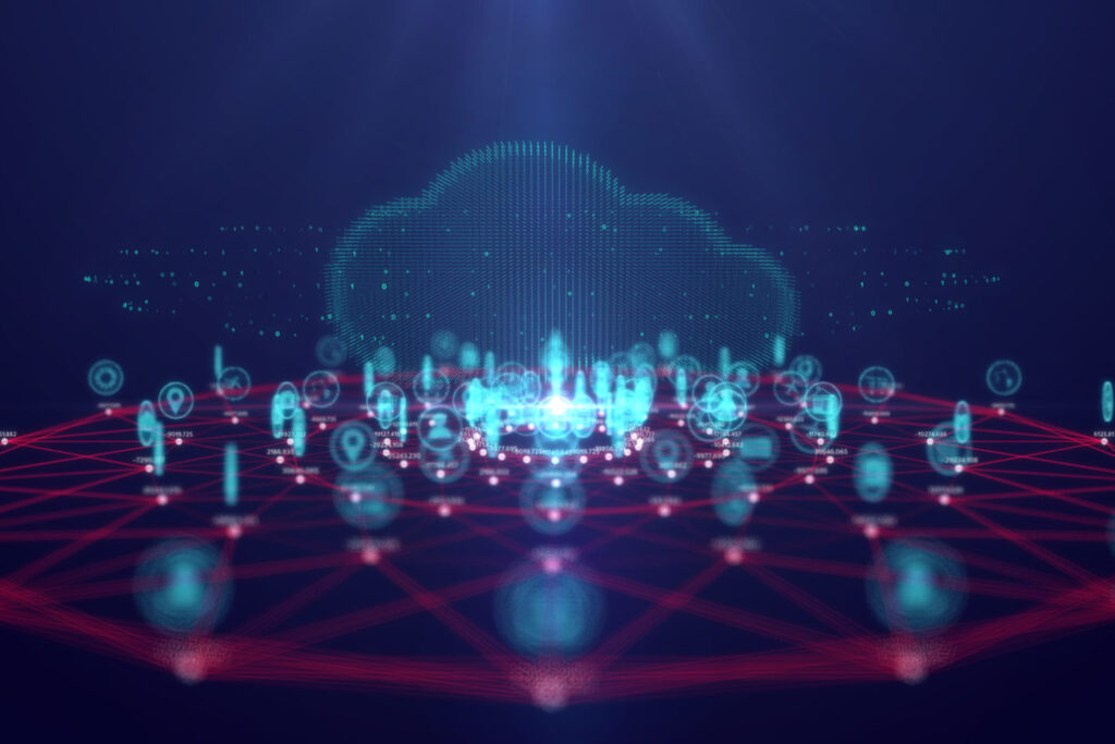 Cloud computing technology and internet of Things concept,Big data and connection technology