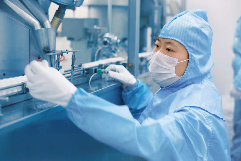 pharmaceutical factory worker