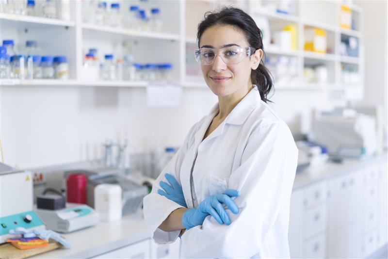 female chemist at laboratory