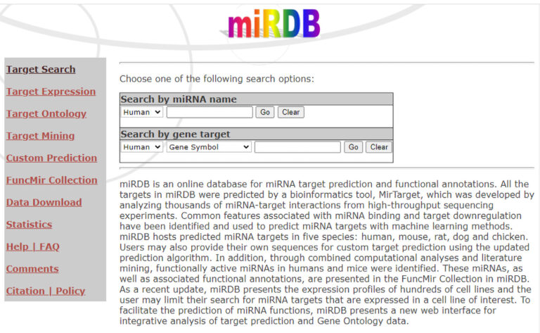 miRDB—MicroRNA Target  Prediction Database