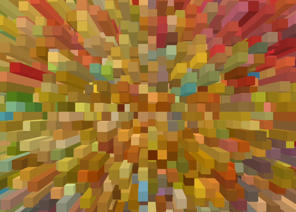 Multicolored square shape geometric background