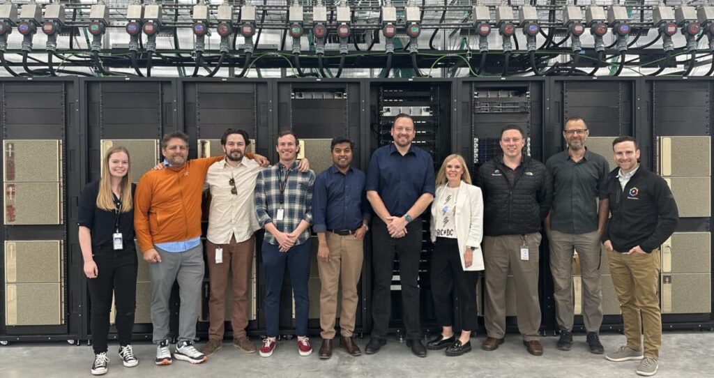 Group of Recursion executives and staffers who developed the BioHive-2 supercomputer