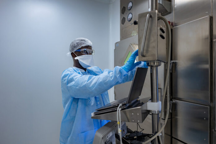 scientist in clean room