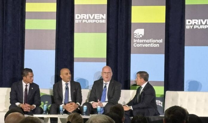 An image showing the panelists participating in the FDA town hall discussion at BIO 2026
