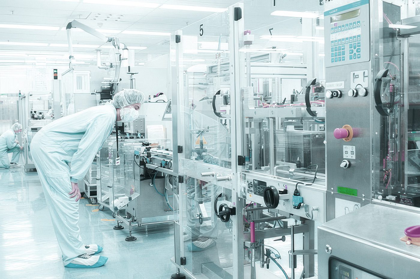 getty_1134447619_Lab Laboratory technician bending to take closer look at machine