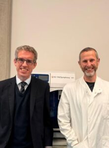 Kristian Bowles, PhD, (left) and Stuart Rushworth, PhD, two of the three co-founders of Nascent Therapeutics [Medicines Discovery Catapult]